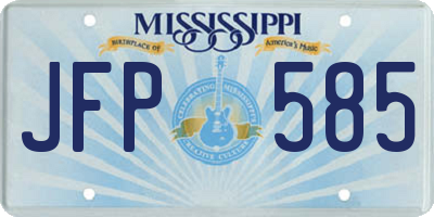 MS license plate JFP585