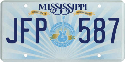 MS license plate JFP587