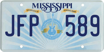 MS license plate JFP589