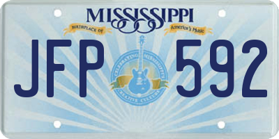 MS license plate JFP592