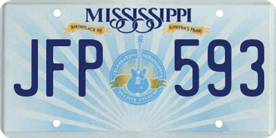 MS license plate JFP593