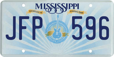 MS license plate JFP596
