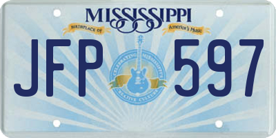 MS license plate JFP597