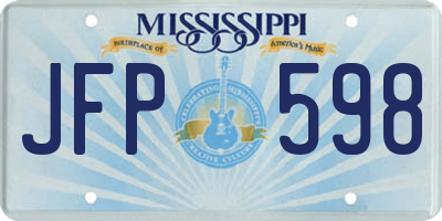 MS license plate JFP598