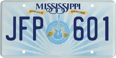 MS license plate JFP601