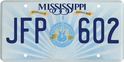 MS license plate JFP602