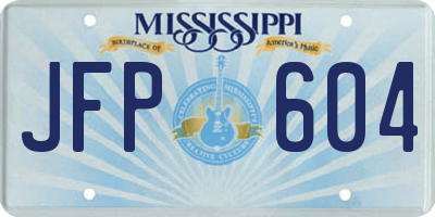 MS license plate JFP604
