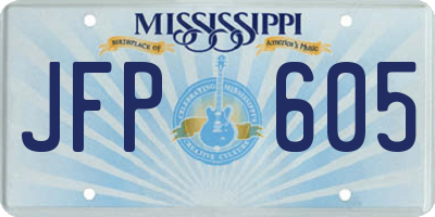 MS license plate JFP605
