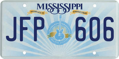 MS license plate JFP606