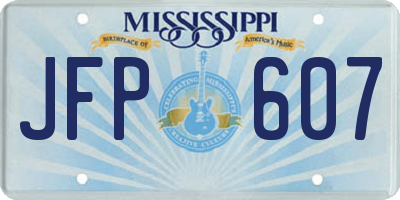 MS license plate JFP607