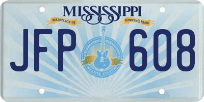 MS license plate JFP608