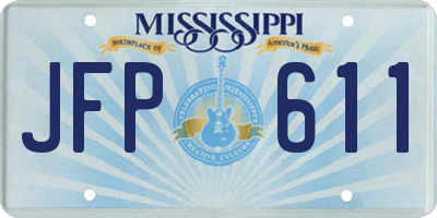 MS license plate JFP611