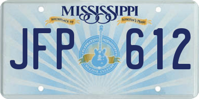 MS license plate JFP612