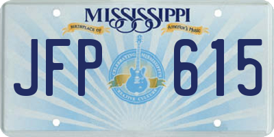 MS license plate JFP615