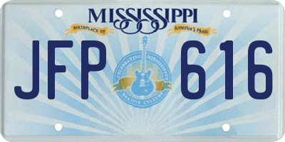 MS license plate JFP616