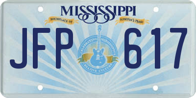 MS license plate JFP617