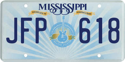 MS license plate JFP618