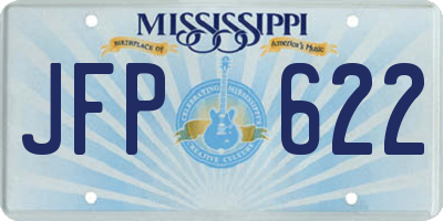 MS license plate JFP622