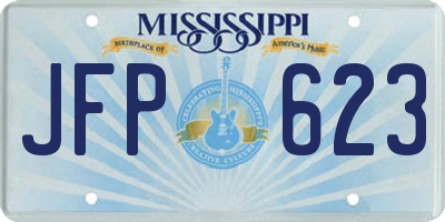 MS license plate JFP623
