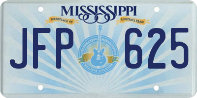 MS license plate JFP625