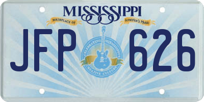 MS license plate JFP626