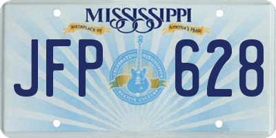 MS license plate JFP628