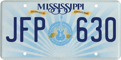 MS license plate JFP630
