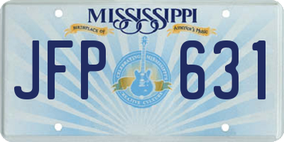 MS license plate JFP631