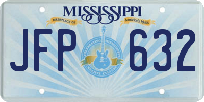 MS license plate JFP632