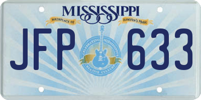 MS license plate JFP633