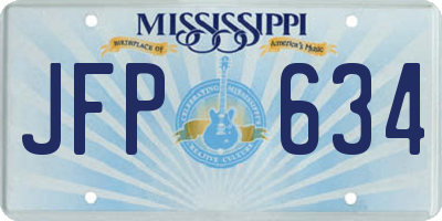 MS license plate JFP634