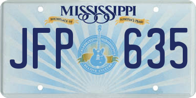 MS license plate JFP635