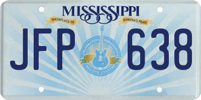 MS license plate JFP638