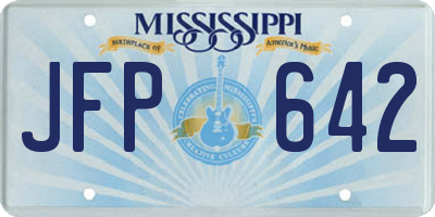 MS license plate JFP642