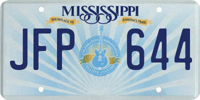 MS license plate JFP644