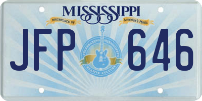 MS license plate JFP646
