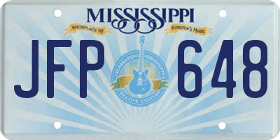 MS license plate JFP648