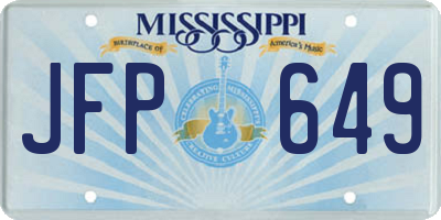 MS license plate JFP649