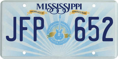MS license plate JFP652