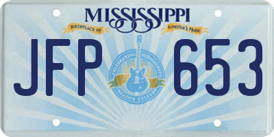 MS license plate JFP653