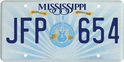 MS license plate JFP654