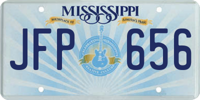 MS license plate JFP656