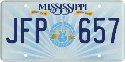 MS license plate JFP657
