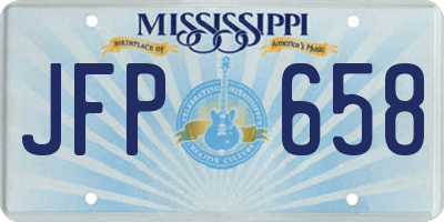 MS license plate JFP658