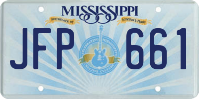 MS license plate JFP661