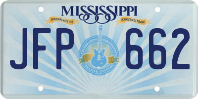 MS license plate JFP662