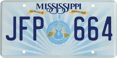 MS license plate JFP664