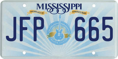 MS license plate JFP665
