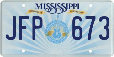 MS license plate JFP673