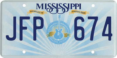 MS license plate JFP674